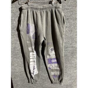 Ripple Junction Pants Mens Small Gray Uzumaki Junji Ito Anime Sweatpants Joggers